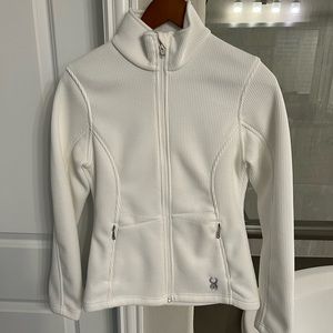 Spyder women’s zip white. Medium. Never been worn or washed.